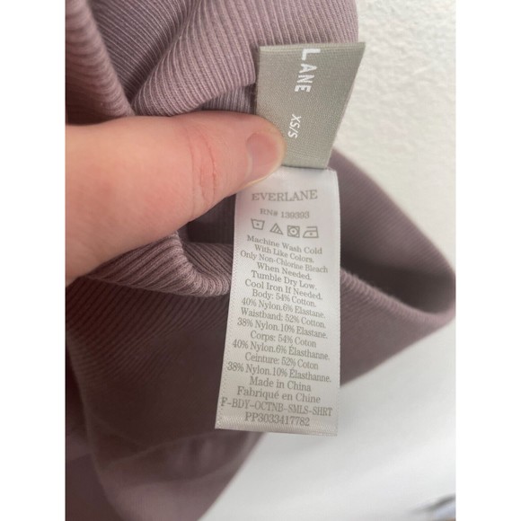 Everlane XS/S Seamless Bike Short Purple Rib Knit High Waist Gym Yoga NWT - Picture 11 of 11